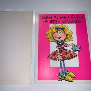 Vintage 70s Greeting Card Meeting you S*x Maniac mentioned unused